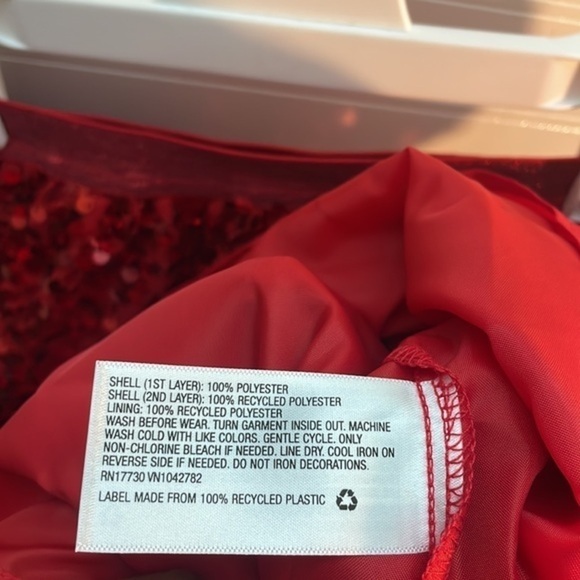 Cat & Jack skirt girls red sequin skirt New Size - Picture 3 of 12